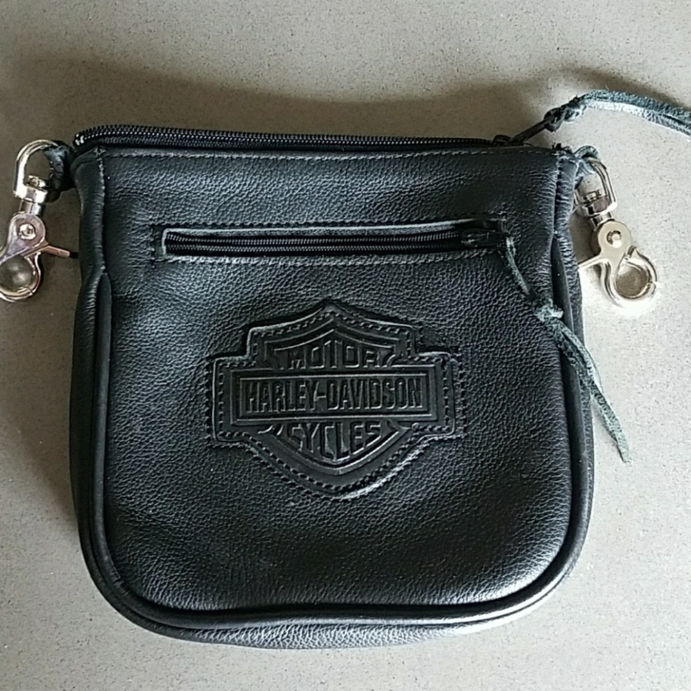 Harley Davidson leather riding purse